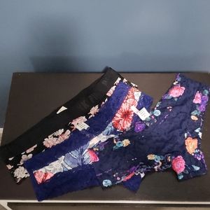 Victoria's Secret Lot of 3 Lacey Panties